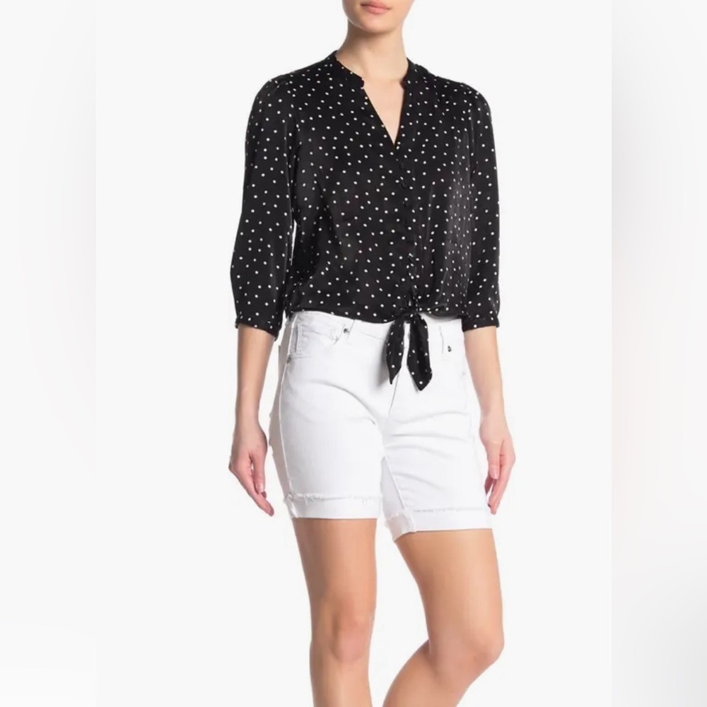 Kut from the Kloth Sophie high rise Bermuda Jean shorts